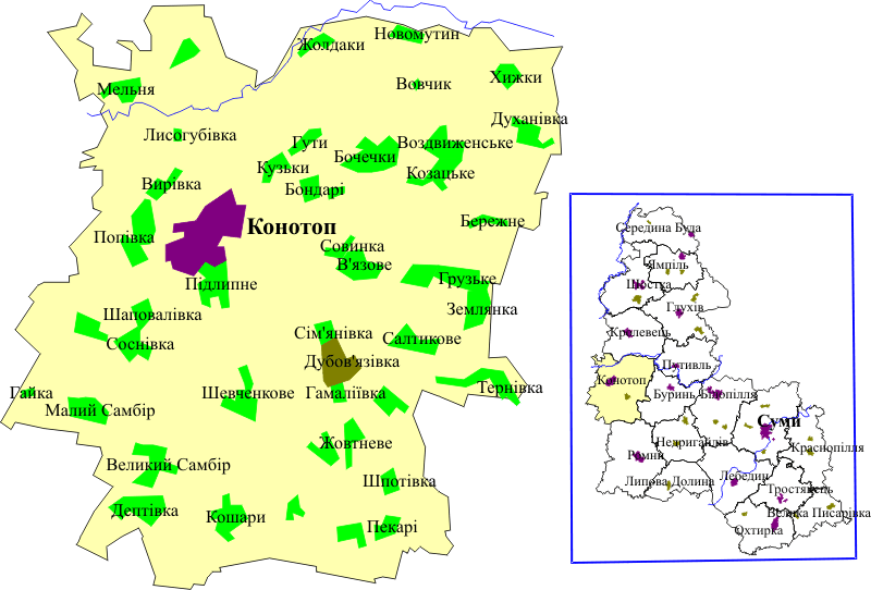 Конотоп карта украины